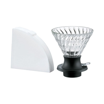 Cafetière Hario V60 en verre - Café Caron - Torréfacteur français