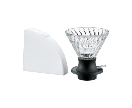 Cafetière Hario V60 en verre - Café Caron - Torréfacteur français